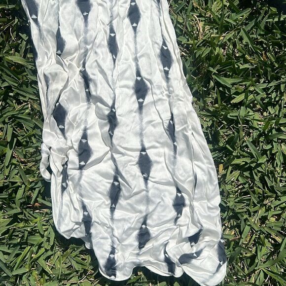 White Comfy Ankle Cropped Pants - Stretch EBERJEY - Slit Ankle Cropped Leg - Picture 3 of 4